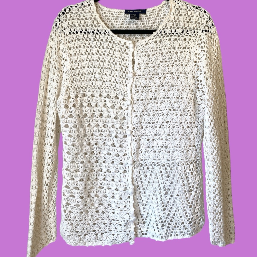Crochet button up cardigan